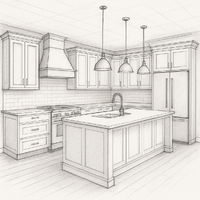 kitchen remodel design sketch-1